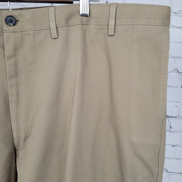 Lands' End Tan 100% Cotton Traditional Fit Straight Leg Chino Pants 48/T (48x31) - Picture 10 of 14
